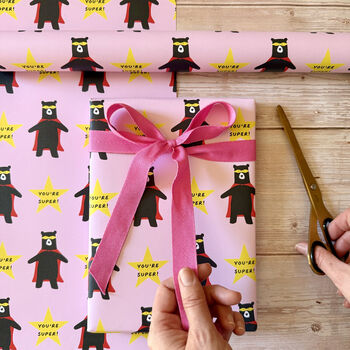 You're Super, Daddy Bear Father's Day Wrapping Paper, 9 of 10