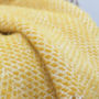 Sunny Yellow Wool Throw, thumbnail 3 of 3