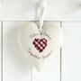 Personalised Cotton 2nd Wedding Anniversary Heart Gift, thumbnail 7 of 10