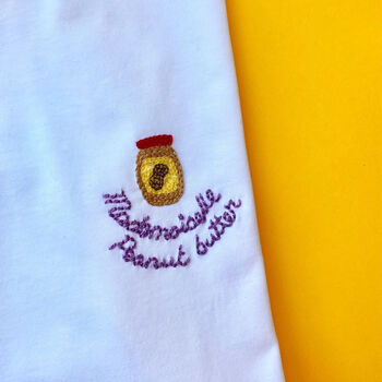 Personalised Organic Cotton Hand Embroidered T Shirt, 3 of 7