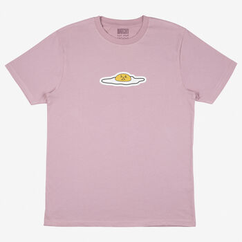 Terrifried Unisex Fried Egg T Shirt In Purple, 4 of 6