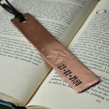 Personalised Copper Bookmark, 7th Wedding Anniversary Gift, 2 of 11