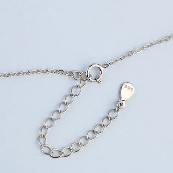 Sterling Silver Curved Bar Pendant Necklace, 2 of 4