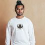 Bear Black And White Unisex Graphic Sweatshirt, thumbnail 2 of 5