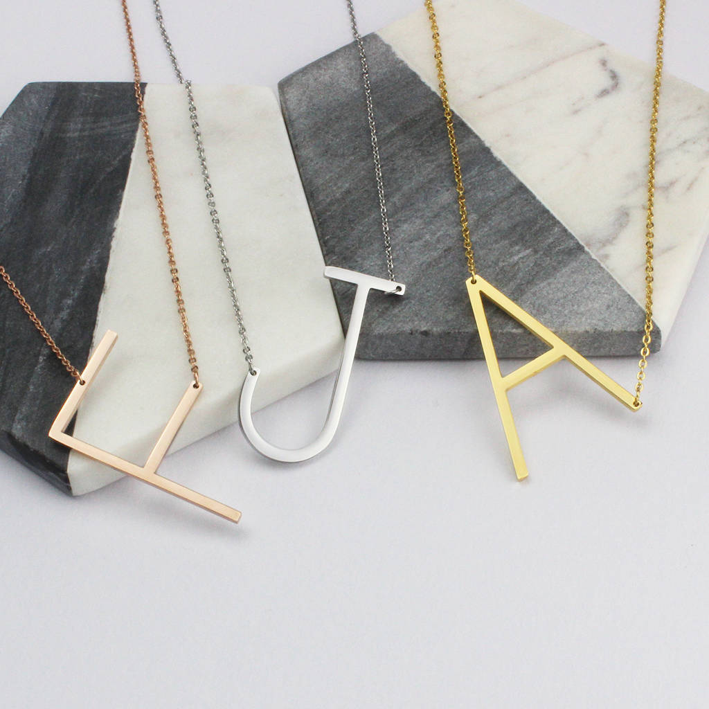 Initial Necklace In Silver, Gold Or Rose Gold, 1 of 12
