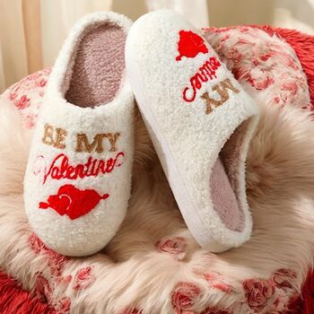 Be My Valentine Plush Cosy Slippers, 2 of 5