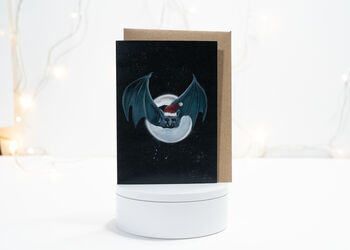 Bat In Santa Hat Christmas Card, 5 of 5