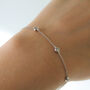 Nine Carat White Gold Quintate Diamond Bracelet, thumbnail 1 of 3