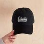 ‘Exhausted’ Father's Day Cotton Baseball Cap, thumbnail 1 of 9
