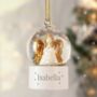 Personalised Angel Glitter Snow Globe Bauble, thumbnail 3 of 4