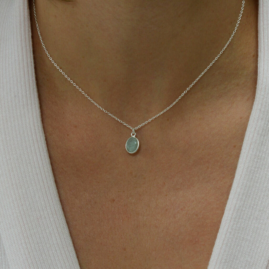 Aquamarine Pendant Necklace, 1 of 2