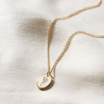 Personalised Handprint And Footprint Oval Necklace, 6 of 9
