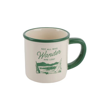 'Not All Who Wander Are Lost' Stoneware Mug In Gift Box | Camping | Homeware | Kitchenware, 2 of 4