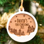 Baby's First Christmas Personalised Wooden Decoration, thumbnail 5 of 12