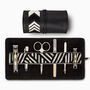 Leather Travel Grooming Roll Manicure Set, Black, thumbnail 3 of 6