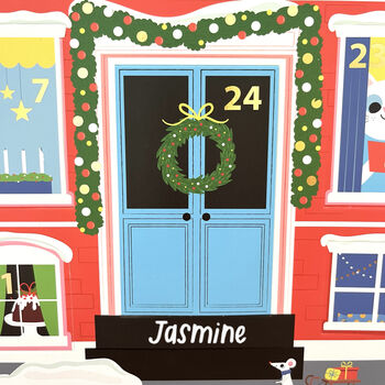 Large Personalised Festive House Picture Advent Calendar, 2 of 2