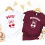 Cute Bride T Shirt Cherry Design Hen Party, thumbnail 7 of 11
