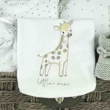 Little One Giraffe New Baby Gift Set Hamper, 2 of 7