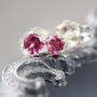 Pink Tourmaline Studs Earrings, thumbnail 1 of 12