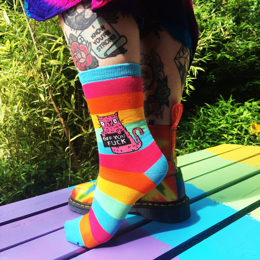 Off You Fuck Socks By Katie Abey Design | notonthehighstreet.com