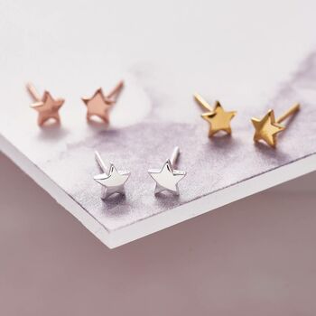 'Best Things Are Friends' Sterling Silver Star Earrings, 11 of 11