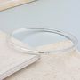 The Square Edged Sterling Silver Bangle, thumbnail 1 of 3