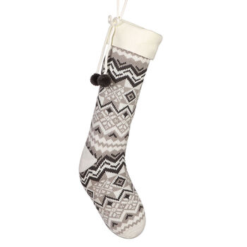 Personalised Winter Walks Grey And White Stocking, 3 of 5