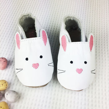 Personalised First Easter Rabbit Baby Shoes, 5 of 9