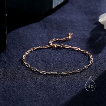 Extra Delicate Paperclip Chain Bracelet, 2 of 10
