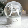 Personalised Rocking Horse Glitter Snow Globe, thumbnail 1 of 5