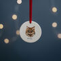 Cat Portrait Christmas Decoration, thumbnail 2 of 5