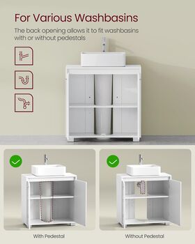 Under Sink Bathroom Cabinet With Double Doors, 4 of 7