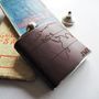 Personalised Map Leather Flask, thumbnail 1 of 8