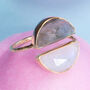Adjustable Gold Plated Labradorite And Moonstone Ring, thumbnail 1 of 12