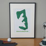 Personalised Layered Golf Course Map, thumbnail 5 of 8