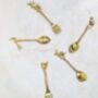 Set Of Two Brass Peacock Teaspoons, thumbnail 3 of 3