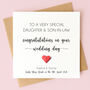 Personalised Wedding Day Card For Son Or Daughter, thumbnail 1 of 7