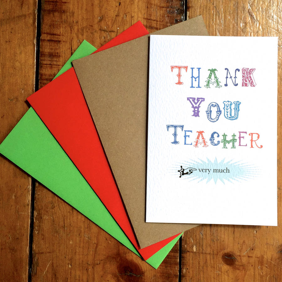 Thank You Very Much Teacher Card By Arbee | notonthehighstreet.com