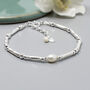 Single Pearl And Sterling Silver Bracelet, thumbnail 1 of 2