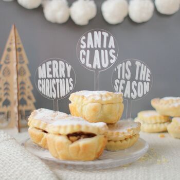Mince Pie Toppers, Set Of Six, 2 of 2