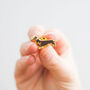 Miniature Dachshund Gold Plated Enamel Pin Badge, thumbnail 4 of 10