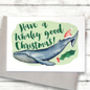 Funny Whale Christmas Card, thumbnail 1 of 6