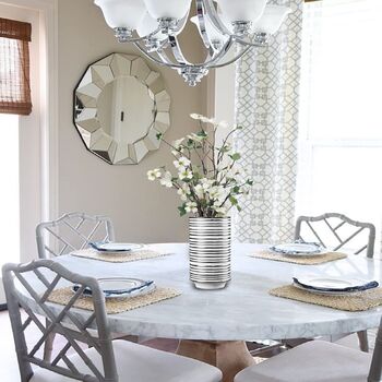 Silver Ceramic Floor Flower Vase, 2 of 6