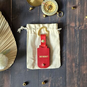 Personalized Photo Leather Keyring, 5 of 9