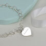 Personalised Sterling Silver Hearts Link Bracelet, thumbnail 3 of 5