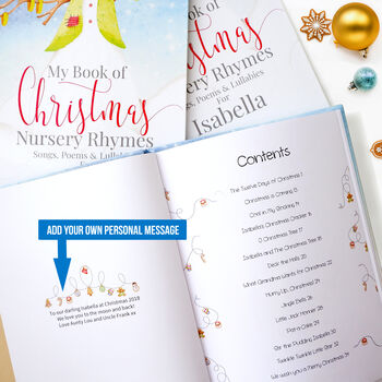 Christmas Nursery Rhymes And Personalised Poems Book, 2 of 9