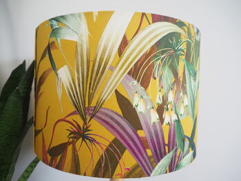 Mustard Exotic Floral Lampshade, 8 of 8