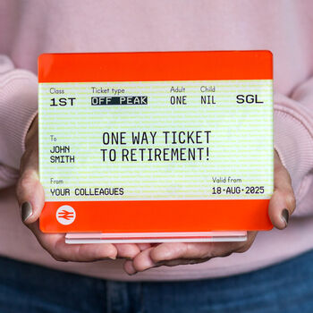 Personalised Train Ticket Retirement Gift, 3 of 4