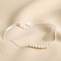 Freshwater Seed Pearl Chain Anklet In Silver, thumbnail 2 of 2