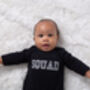 Squad, Cotton Baby Grow, New Baby Sleepsuit, thumbnail 4 of 5